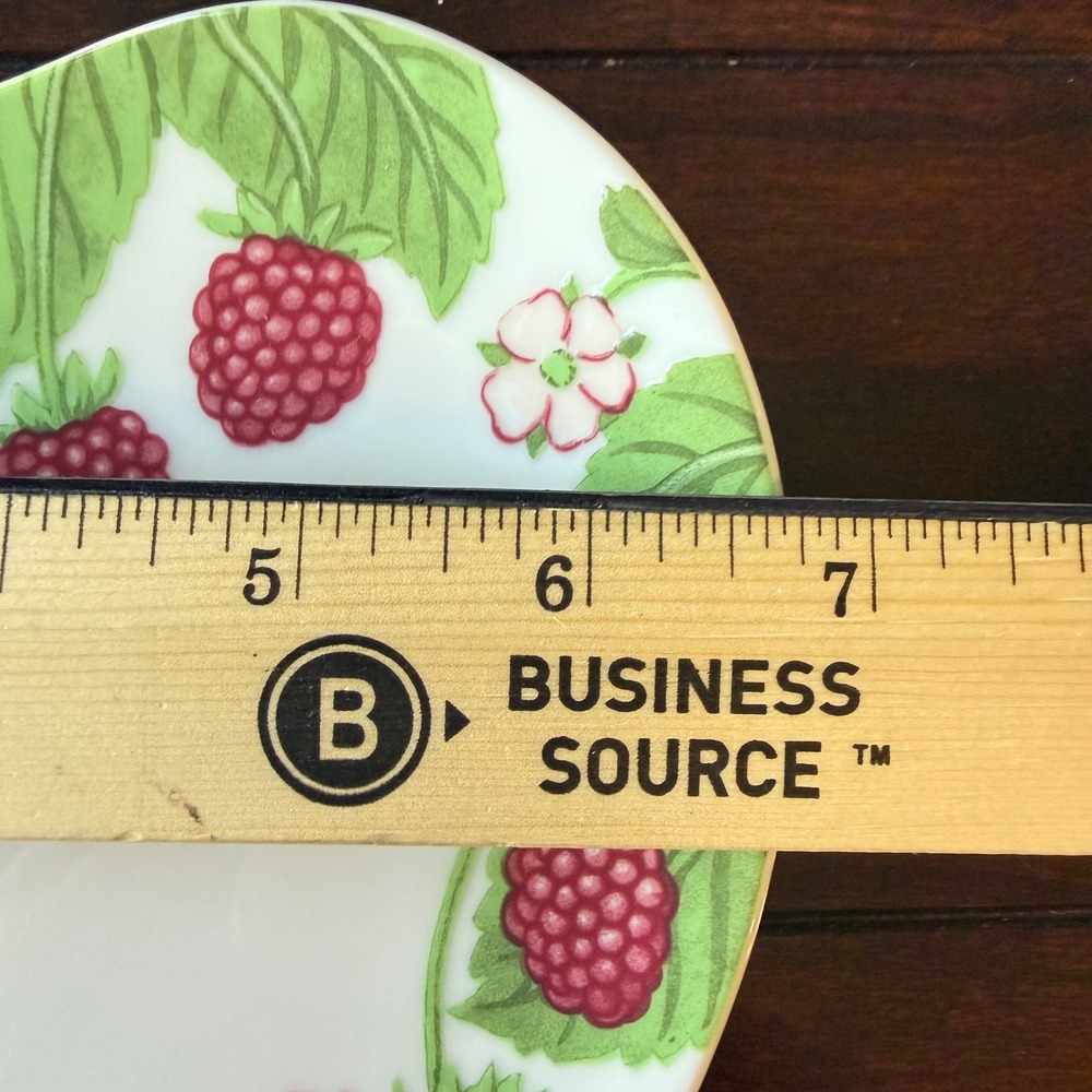 Vtg Williams Sonoma Berry Collection Heart Plates Set Raspberry Blueberry Japan - Picture 8 of 8